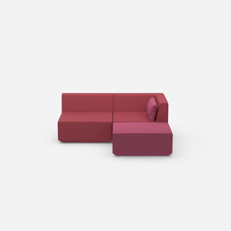 Eckcouch rosa