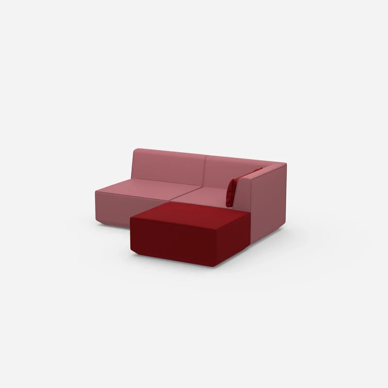 Eckcouch rosa