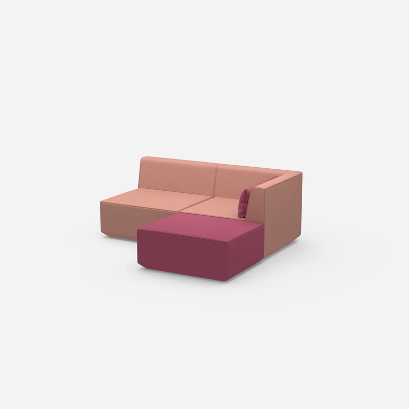 Eckcouch rosa