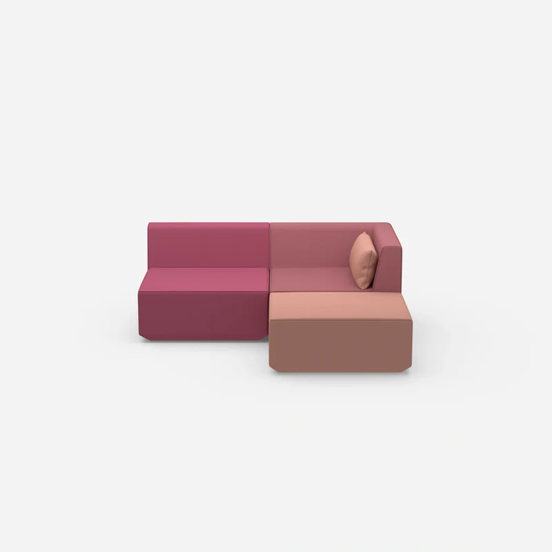 Eckcouch rosa