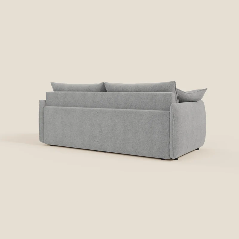 Flexar Canapé avec assises coulissantes et dossier en duvet en bouclette douce et imperméable T07 Gris