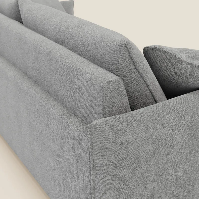 Flexar Canapé avec assises coulissantes et dossier en duvet en bouclette douce et imperméable T07 Gris