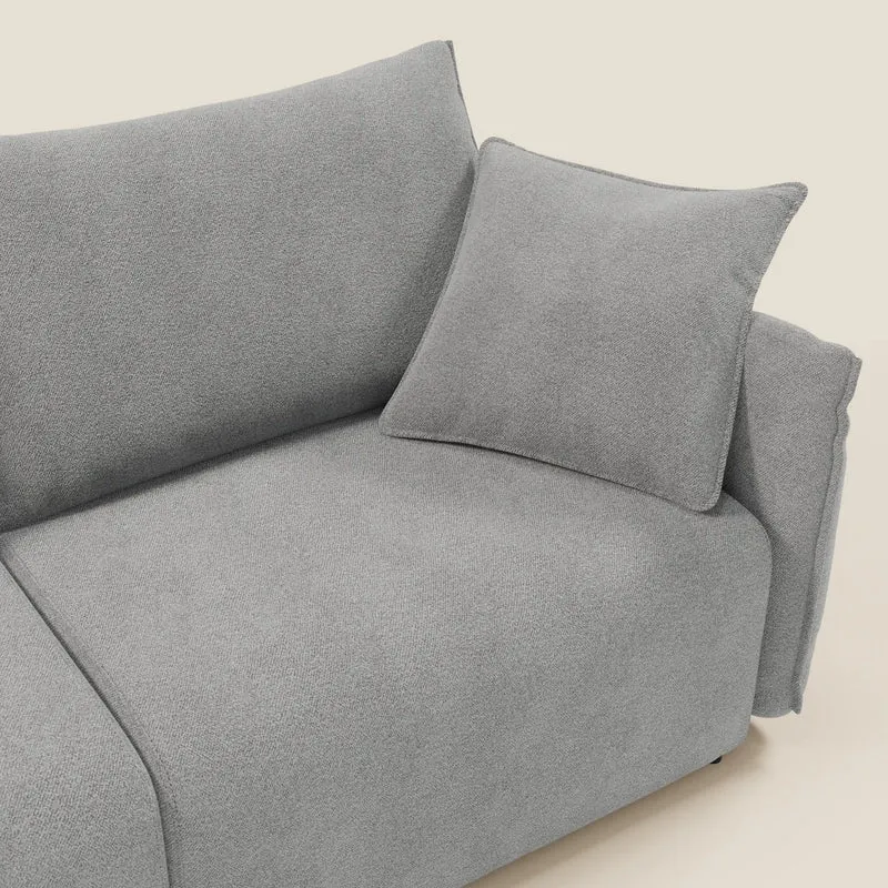 Flexar Canapé avec assises coulissantes et dossier en duvet en bouclette douce et imperméable T07 Gris