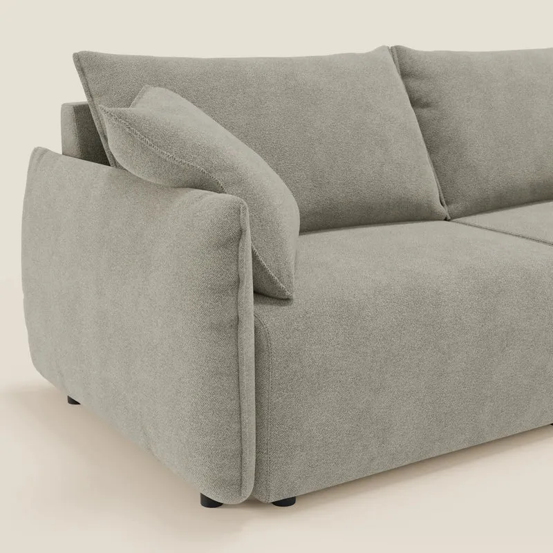 Flexar Canapé avec assises coulissantes et dossier en duvet en bouclette douce et imperméable T07 Beige