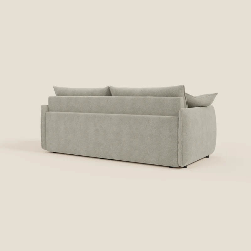 Flexar Canapé avec assises coulissantes et dossier en duvet en bouclette douce et imperméable T07 Beige