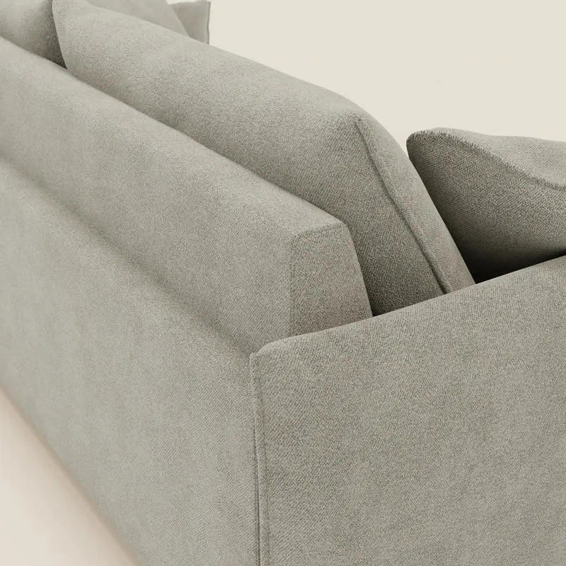 Flexar Canapé avec assises coulissantes et dossier en duvet en bouclette douce et imperméable T07 Beige