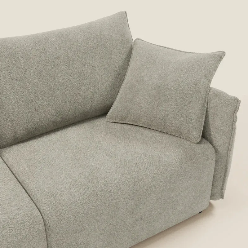 Flexar Canapé avec assises coulissantes et dossier en duvet en bouclette douce et imperméable T07 Beige