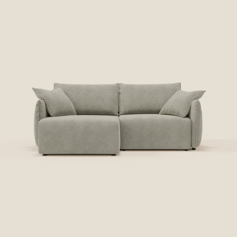 Flexar Canapé avec assises coulissantes et dossier en duvet en bouclette douce et imperméable T07 Beige