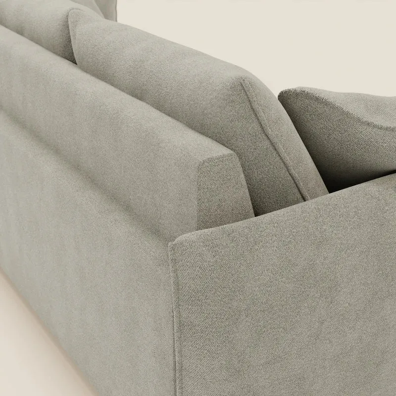 Flexar Canapé avec 3 assises coulissantes et dossier en duvet en bouclette douce et imperméable T07 beige