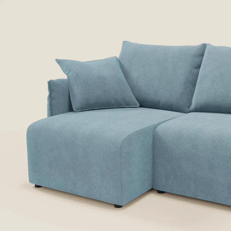Flexar Canapé d'angle réversible avec assises coulissantes en bouclette douce imperméable T07