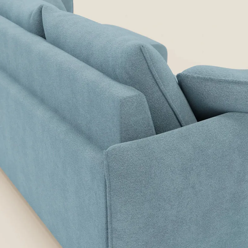 Flexar Canapé d'angle réversible avec assises coulissantes en bouclette douce imperméable T07