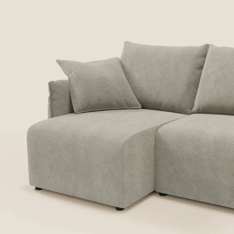Flexar Canapé d'angle réversible avec assises coulissantes en bouclette douce imperméable T07