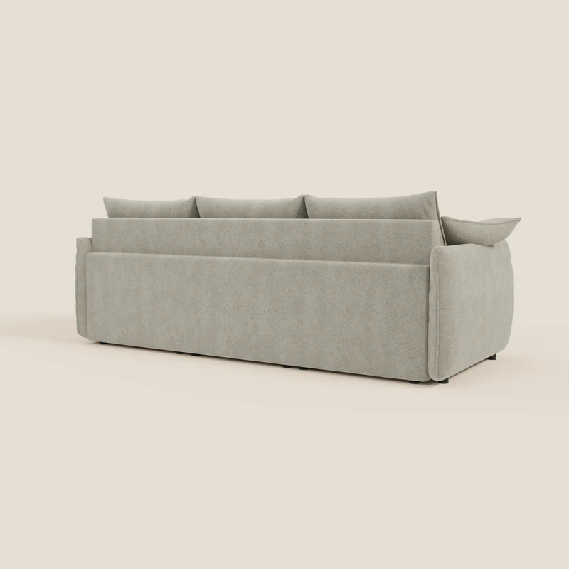 Flexar Canapé d'angle réversible avec assises coulissantes en bouclette douce imperméable T07