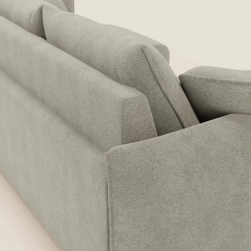 Flexar Canapé d'angle réversible avec assises coulissantes en bouclette douce imperméable T07
