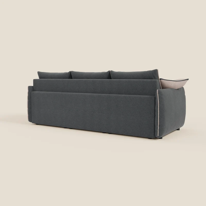 Flexar Canapé d'angle réversible avec assises coulissantes en bouclette douce imperméable T07