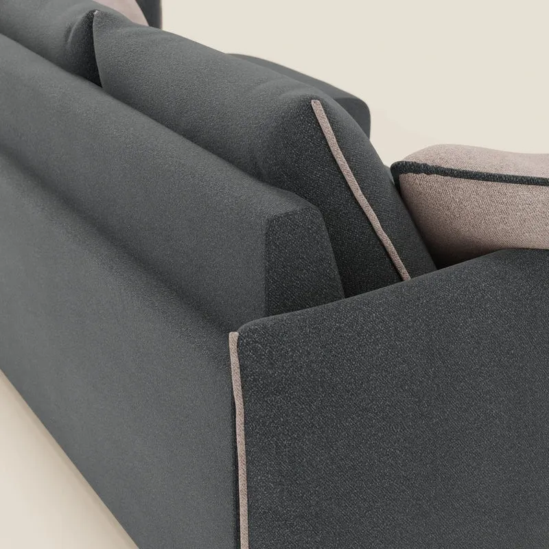Flexar Canapé d'angle réversible avec assises coulissantes en bouclette douce imperméable T07