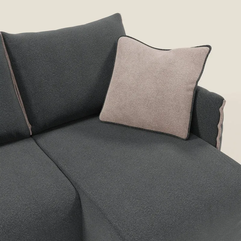 Flexar Canapé d'angle réversible avec assises coulissantes en bouclette douce imperméable T07