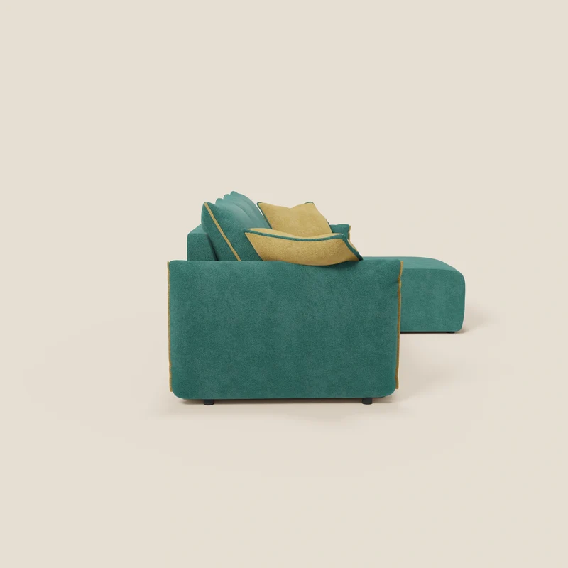 Flexar Canapé d'angle réversible avec assises coulissantes en bouclette douce imperméable T07