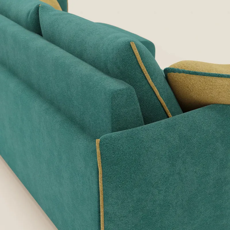 Flexar Canapé d'angle réversible avec assises coulissantes en bouclette douce imperméable T07