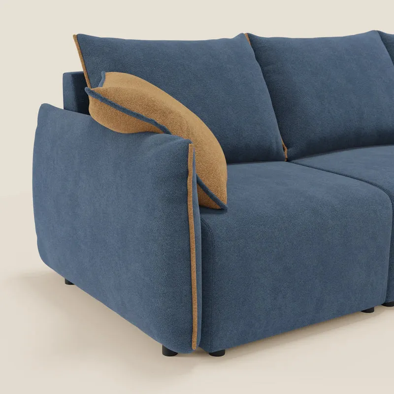 Flexar Canapé d'angle réversible avec assises coulissantes en bouclette douce imperméable T07