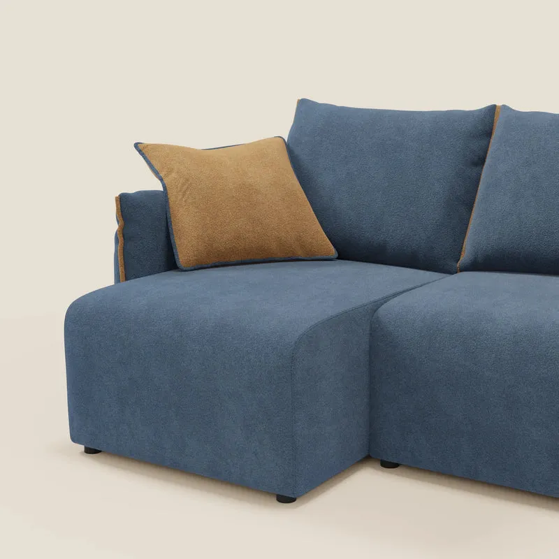 Flexar Canapé d'angle réversible avec assises coulissantes en bouclette douce imperméable T07