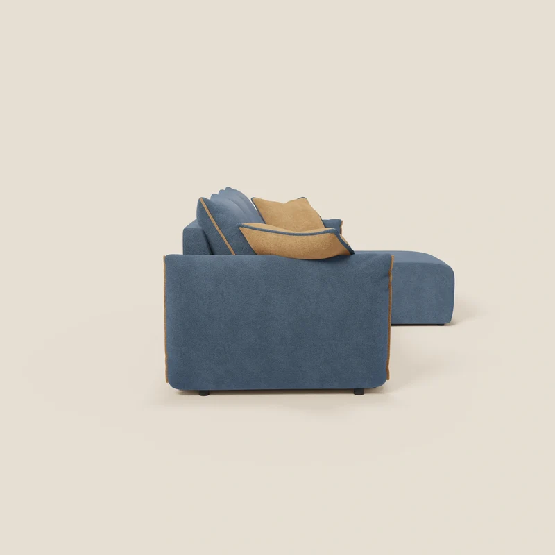 Flexar Canapé d'angle réversible avec assises coulissantes en bouclette douce imperméable T07