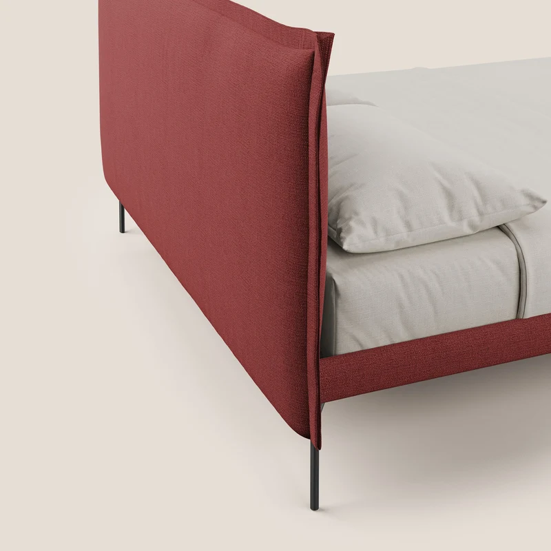 Eric lit rembourré au design minimaliste en tissu imperméable T14 rouge