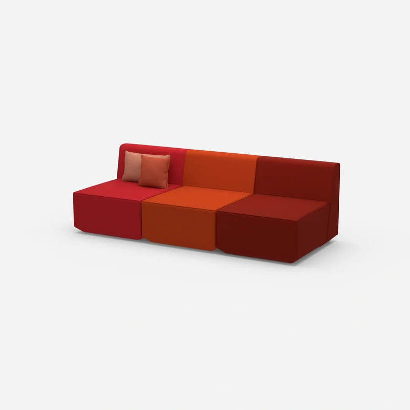 Rote 3 Sitzer Sofas
