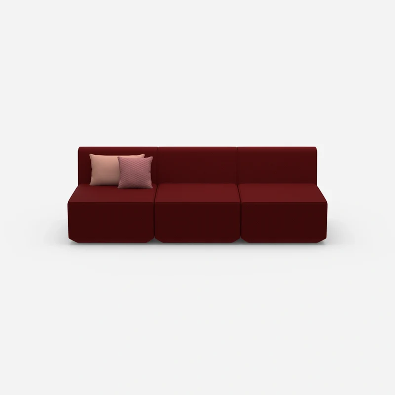 Rote 3 Sitzer Sofas