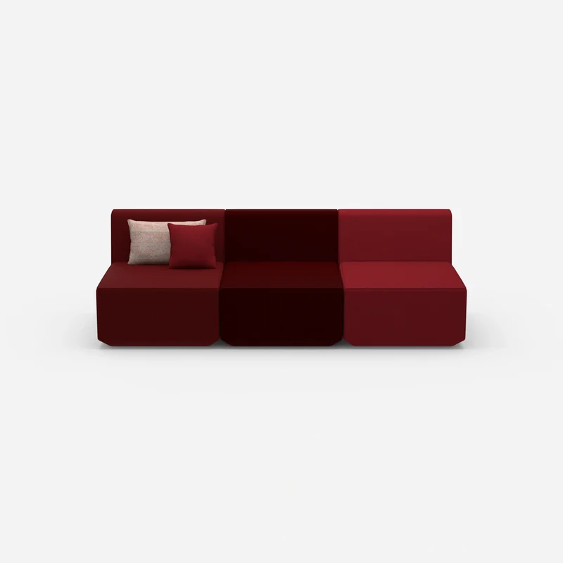 Rote 3 Sitzer Sofas
