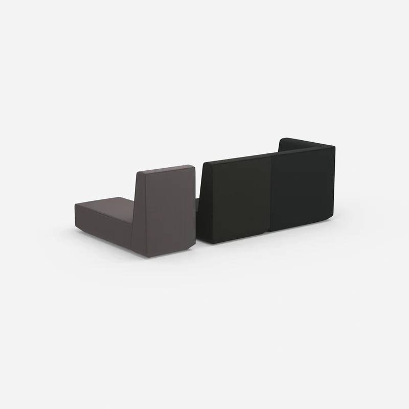 Modulares 2er Sofa mit Recamiere