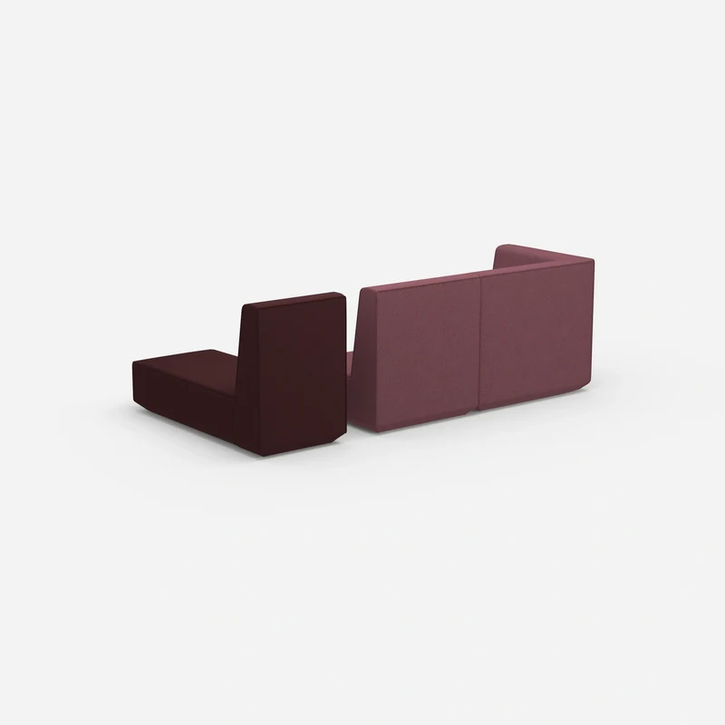 Modulares 2er Sofa mit Recamiere