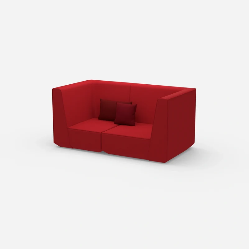 Sofa für 2 Personen in Rot