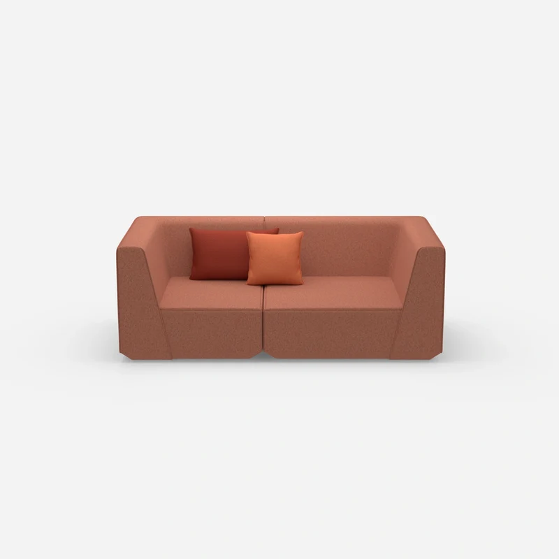 Sofa für 2 Personen in Rot
