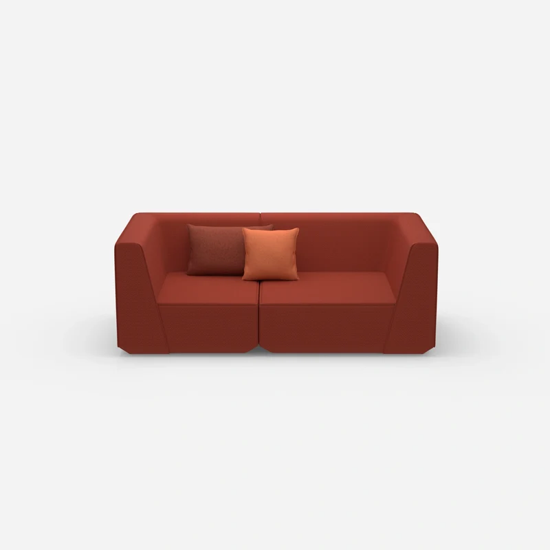 Sofa für 2 Personen in Rot