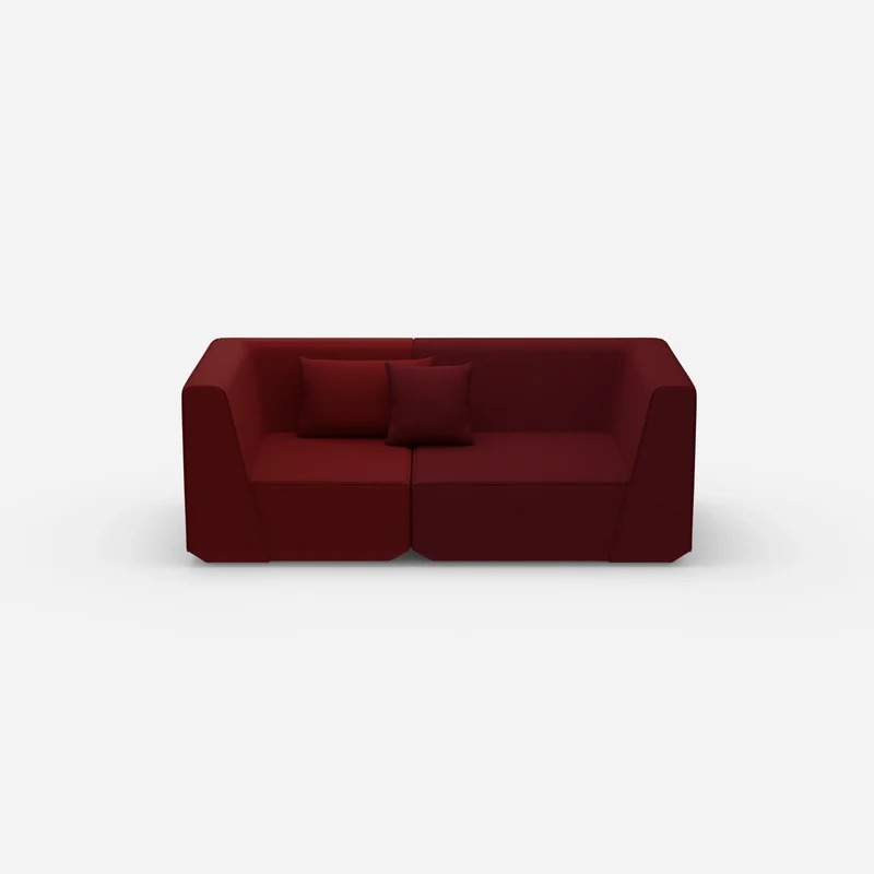 Sofa für 2 Personen in Rot