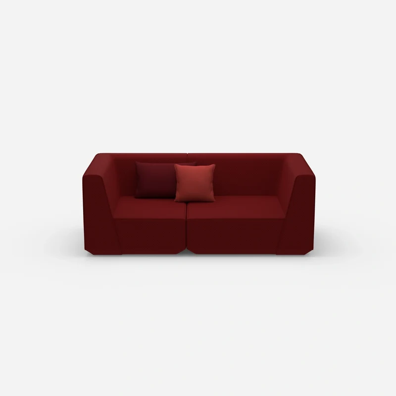 Sofa für 2 Personen in Rot
