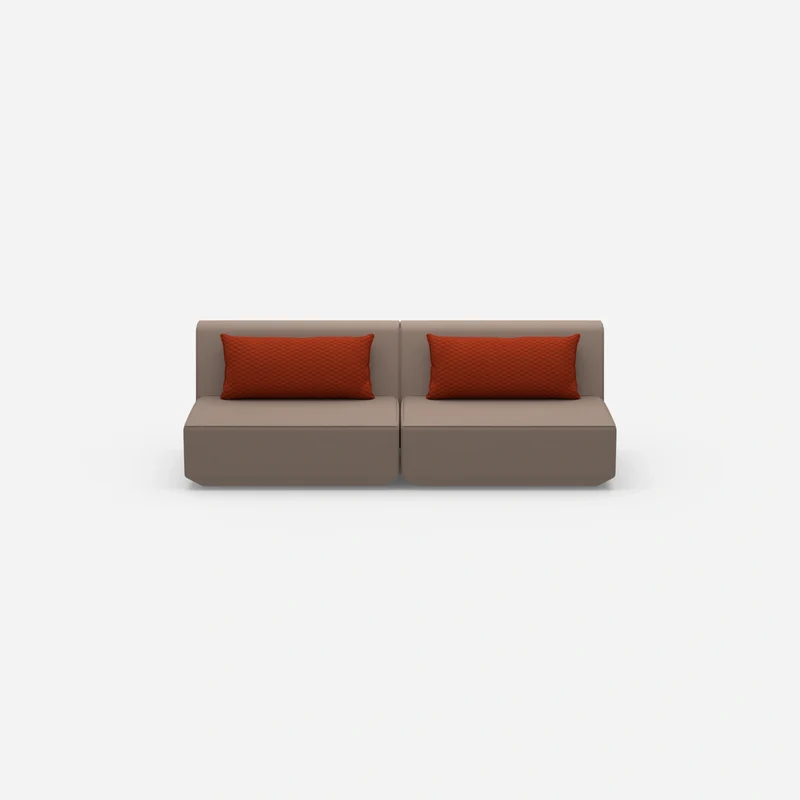 Modulares Sofa 3er in Braun