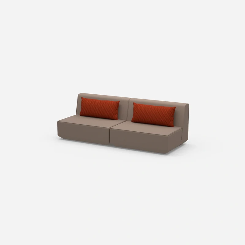 Modulares Sofa 3er in Braun