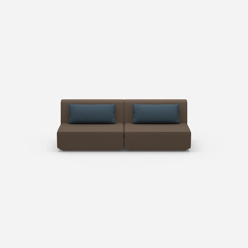 Modulares Sofa 3er in Braun