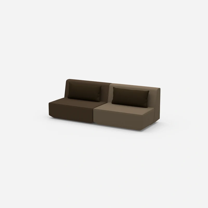 Modulares Sofa 3er in Braun