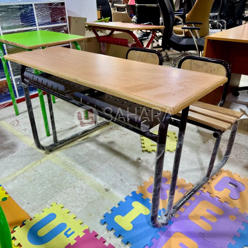 Pupitre Scolaire Biplace Renforcé Réf C0101