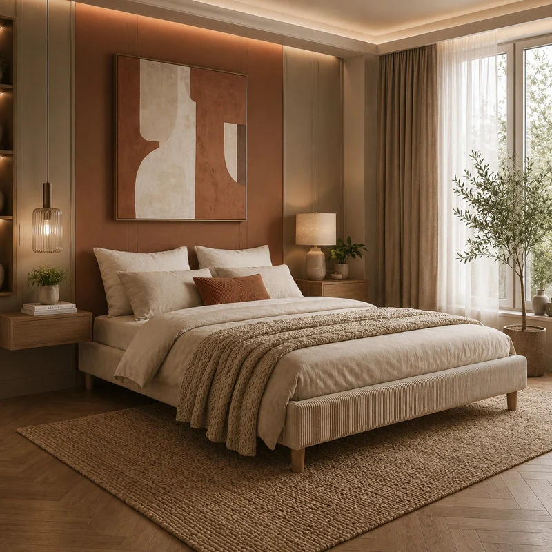 Sommier robuste en velours côtelé