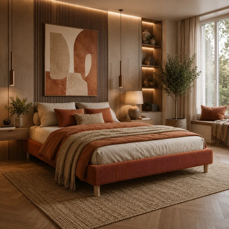 Sommier robuste en velours côtelé
