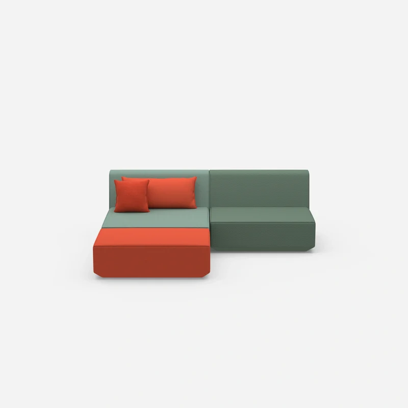 Modulares Ecksofa ohne Armlehne