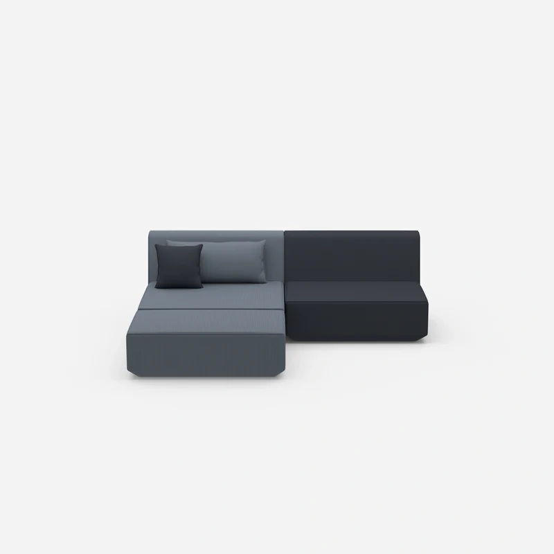 Modulares Ecksofa ohne Armlehne