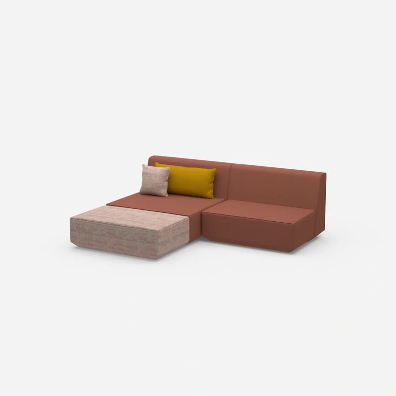 Modulares Ecksofa ohne Armlehne