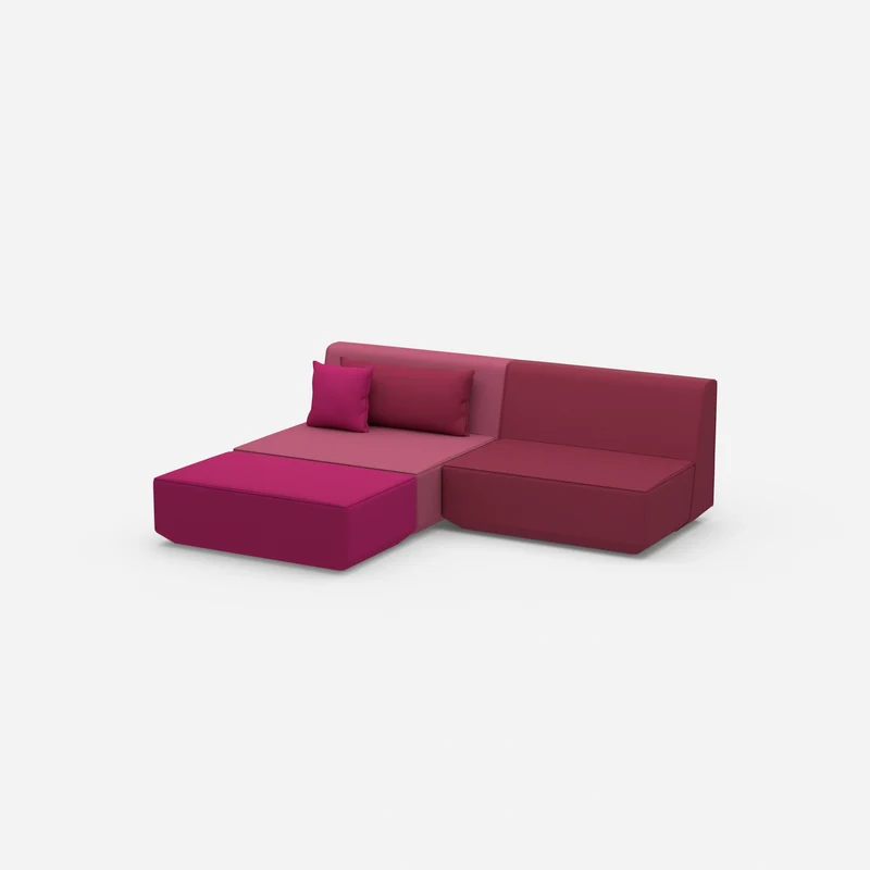 Modulares Ecksofa ohne Armlehne