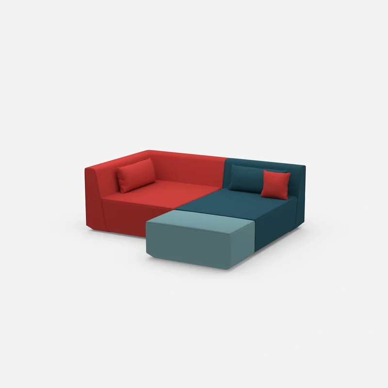 Tiefes modulares Ecksofa