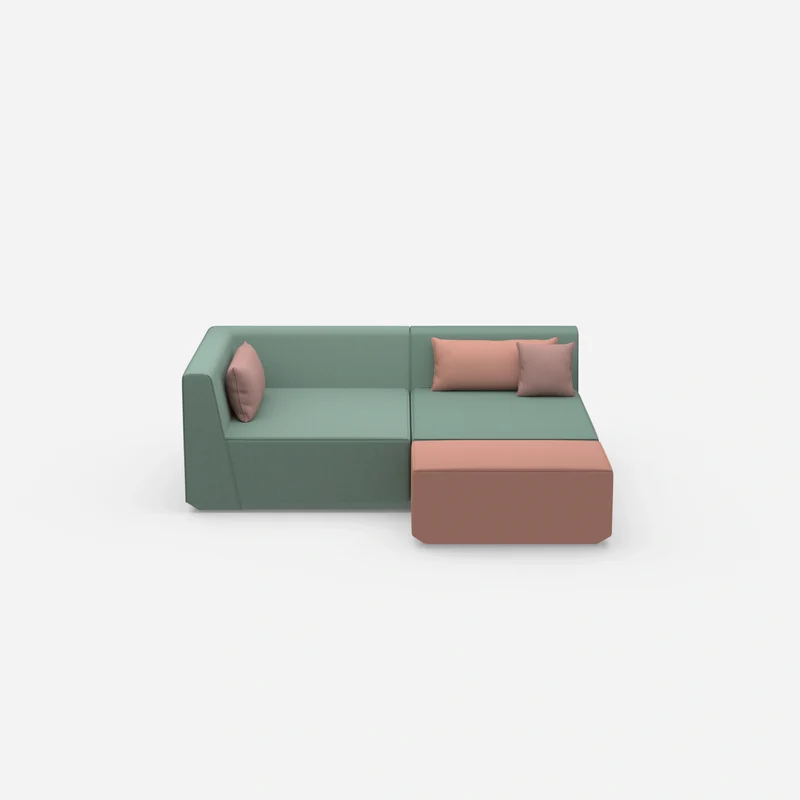 Tiefes modulares Ecksofa
